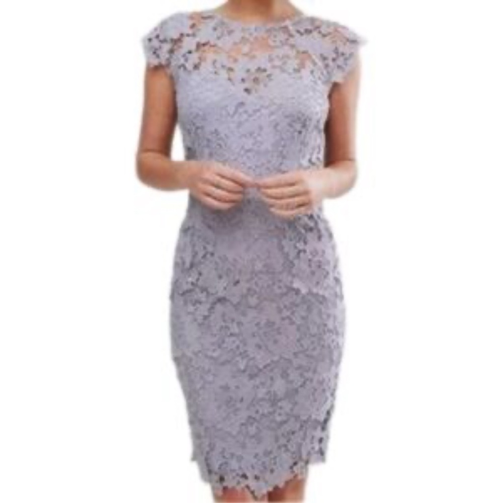 PAPER DOOLS Elegant Lace Dress in Light Gray size 10